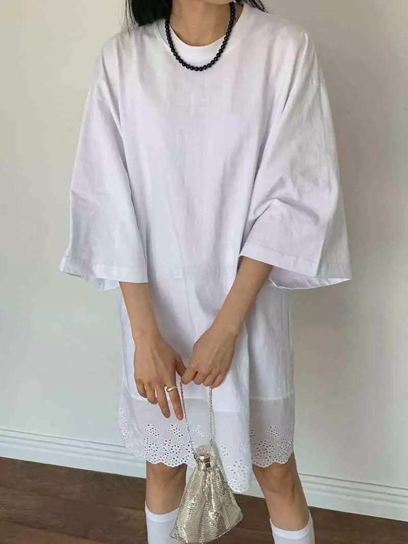 Jkichi - Korean Women Fashion - #womensfashion - Lace Tee - 8