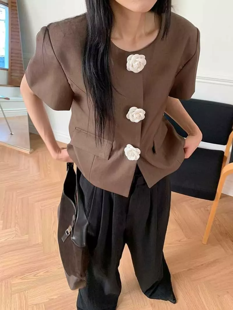 Jkichi - Korean Women Fashion - #womensfashion - Circle Sleeves Jacket