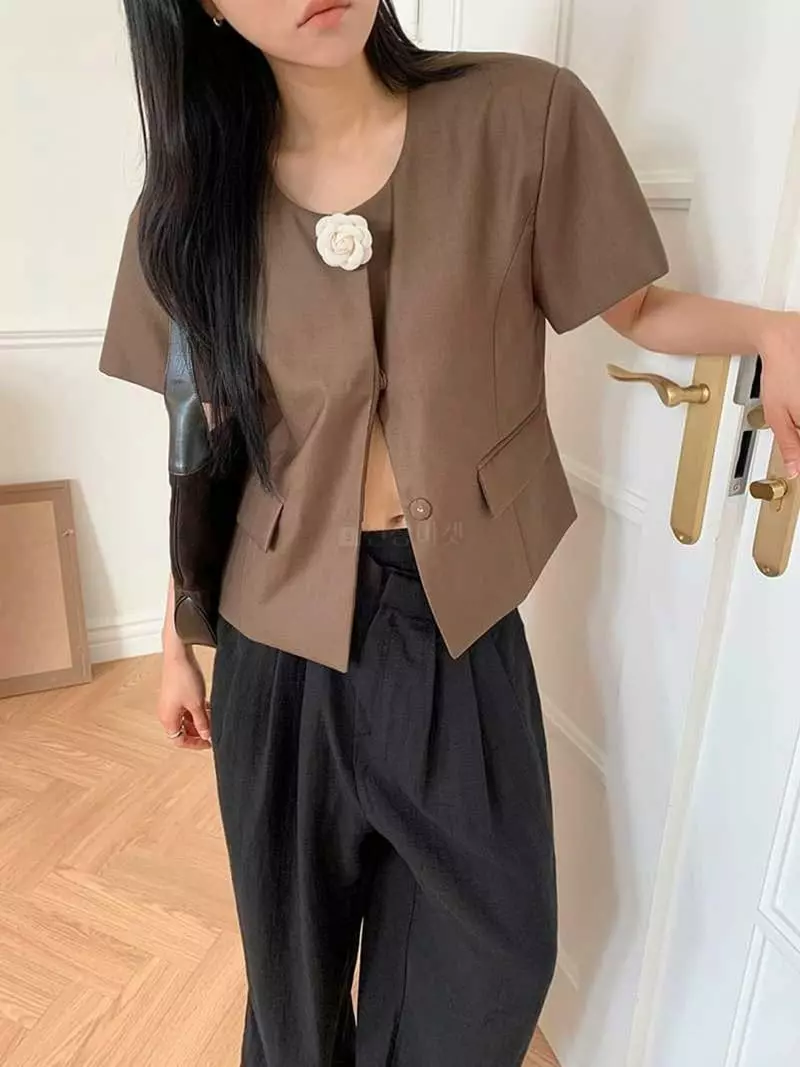 Jkichi - Korean Women Fashion - #womensfashion - Circle Sleeves Jacket - 5