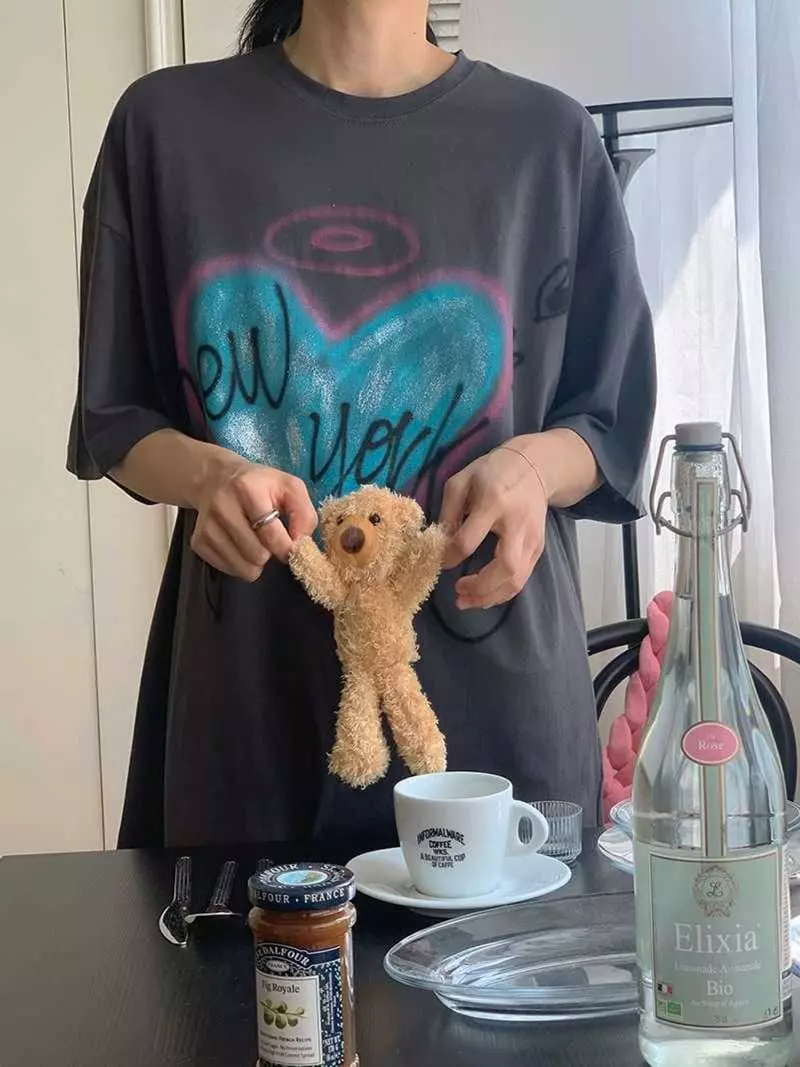 Jkichi - Korean Women Fashion - #momslook - New York Angel Tee - 4