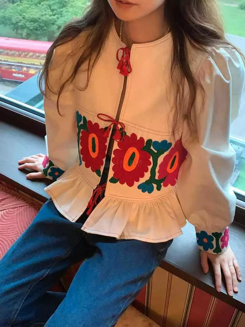 Jkichi - Korean Women Fashion - #womensfashion - Flower Blouse - 6