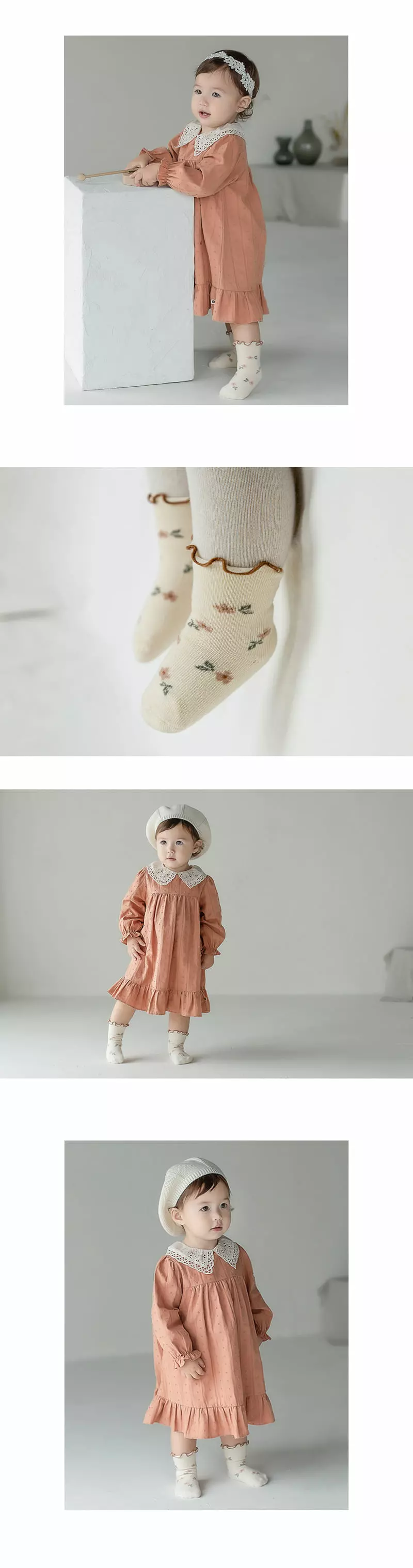 Kids Clara - Korean Baby Fashion - #babyboutiqueclothing - Momo Flower Socks [set of 5] - 5