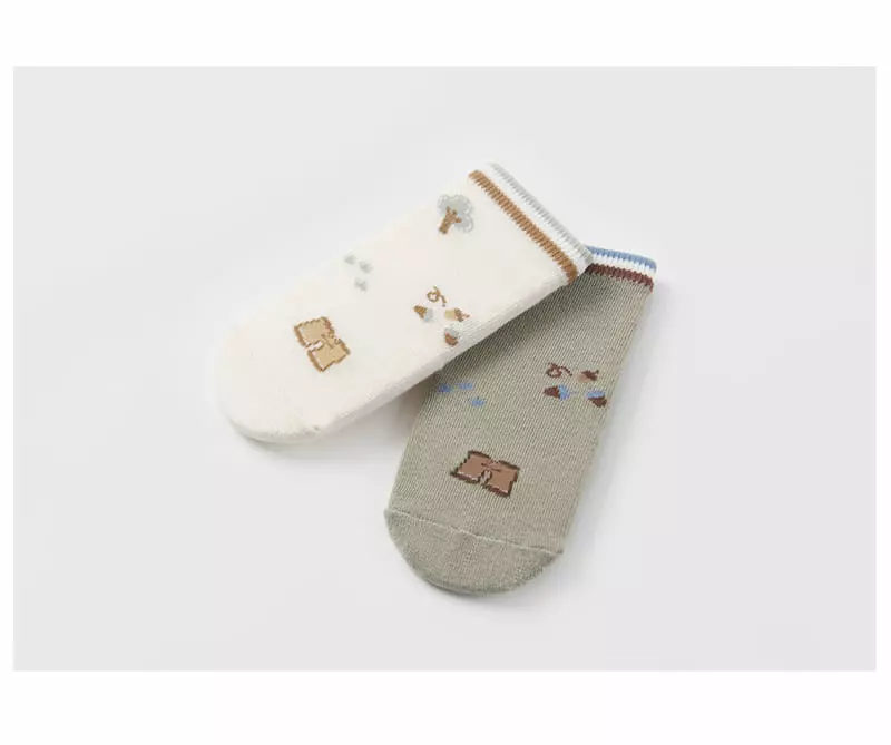 Kids Clara - Korean Baby Fashion - #babyootd - Drawing Socks [set of 5] - 4