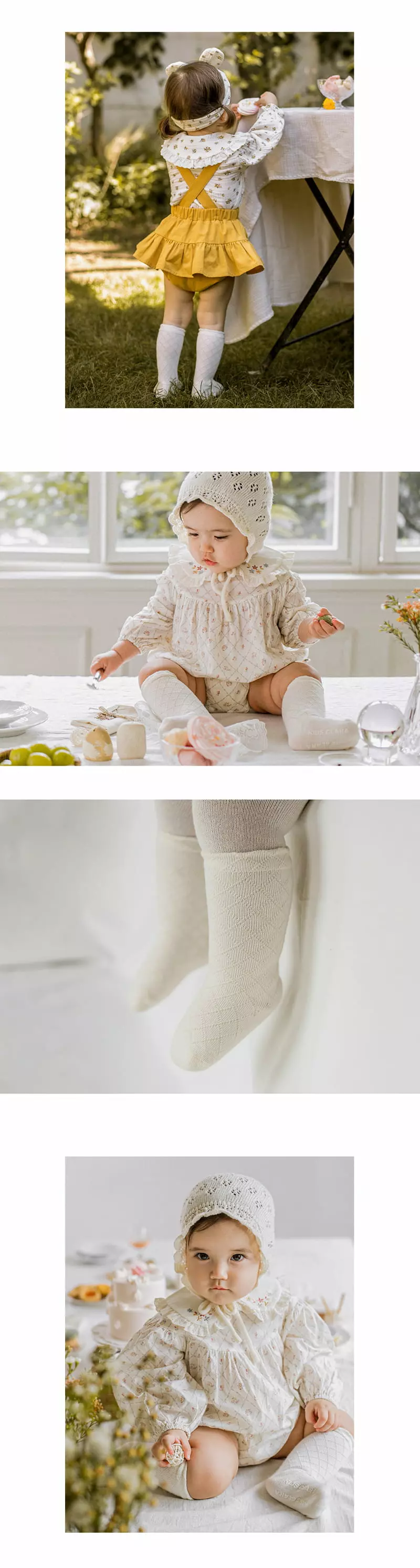 Kids Clara - Korean Baby Fashion - #onlinebabyboutique - Ellpin Baby Knee Socks [set of 5] - 3
