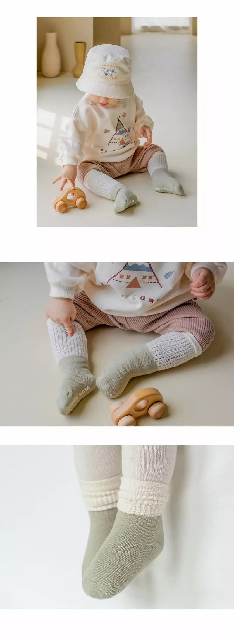 Kids Clara - Korean Baby Fashion - #onlinebabyboutique - Trend Warmer Socks [set of 5] - 7