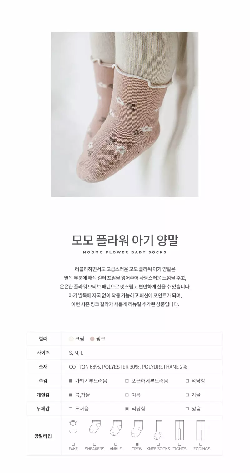 Kids Clara - Korean Baby Fashion - #onlinebabyshop - Momo Flower Socks [set of 5] - 2