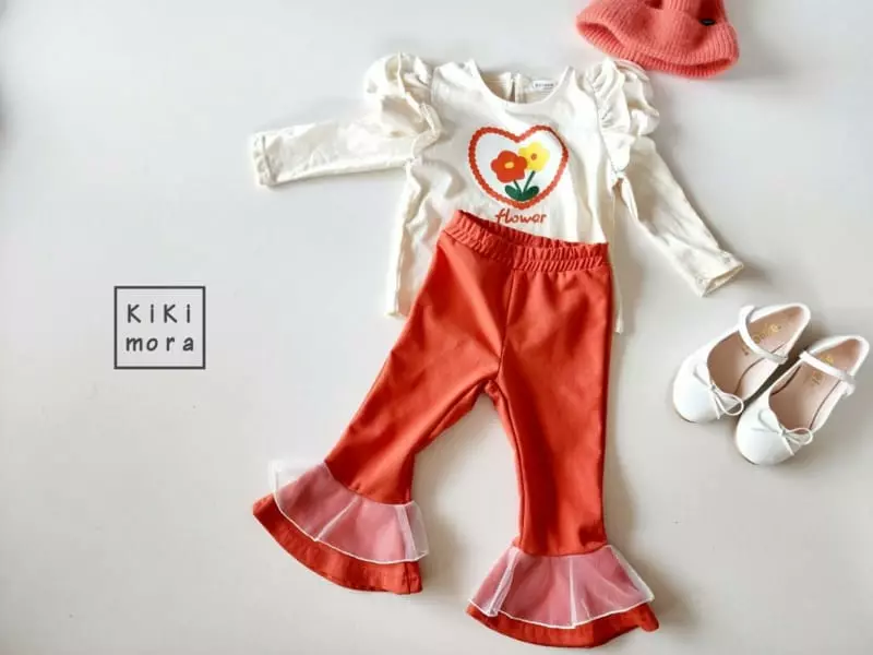 Kikimora - Korean Children Fashion - #Kfashion4kids - Heart Frill tee