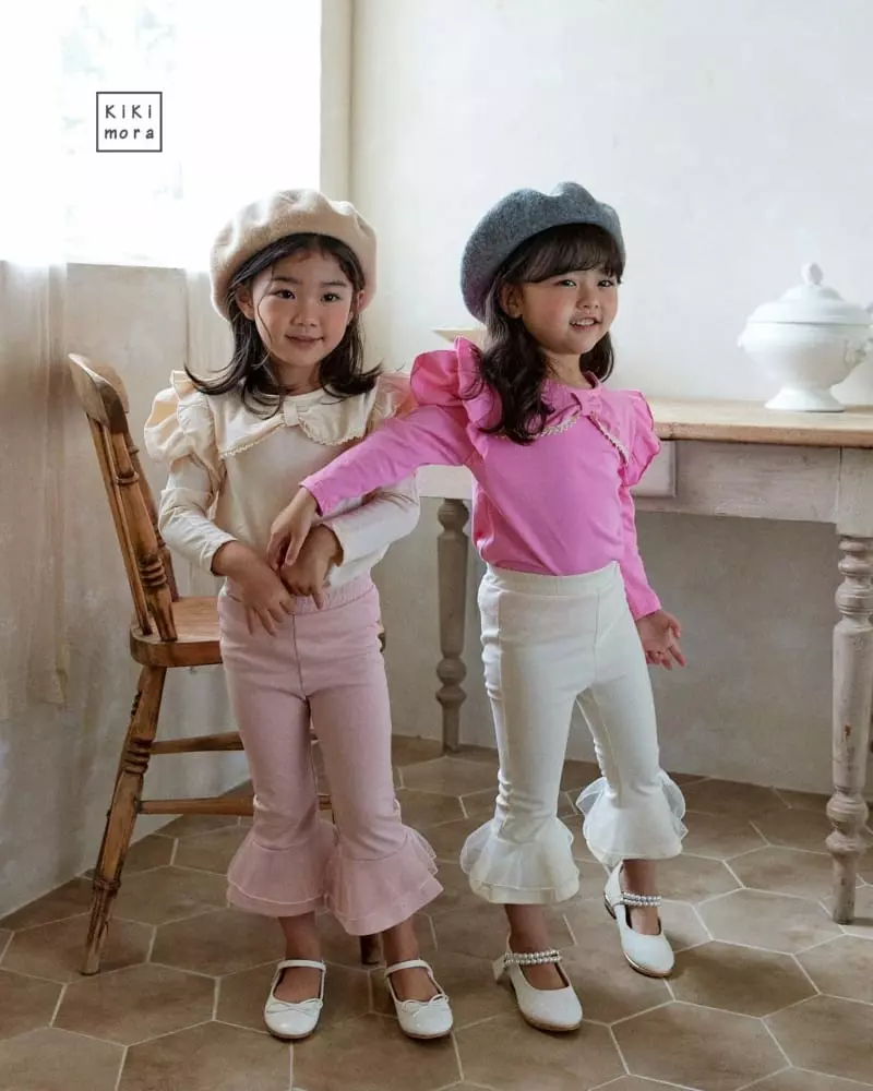 Kikimora - Korean Children Fashion - #stylishchildhood - Lovely Frill Tee - 4