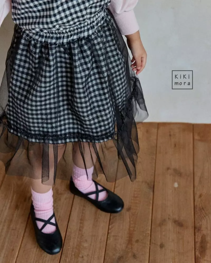 Kikimora - Korean Children Fashion - #childofig - Check Sha Skirt - 4
