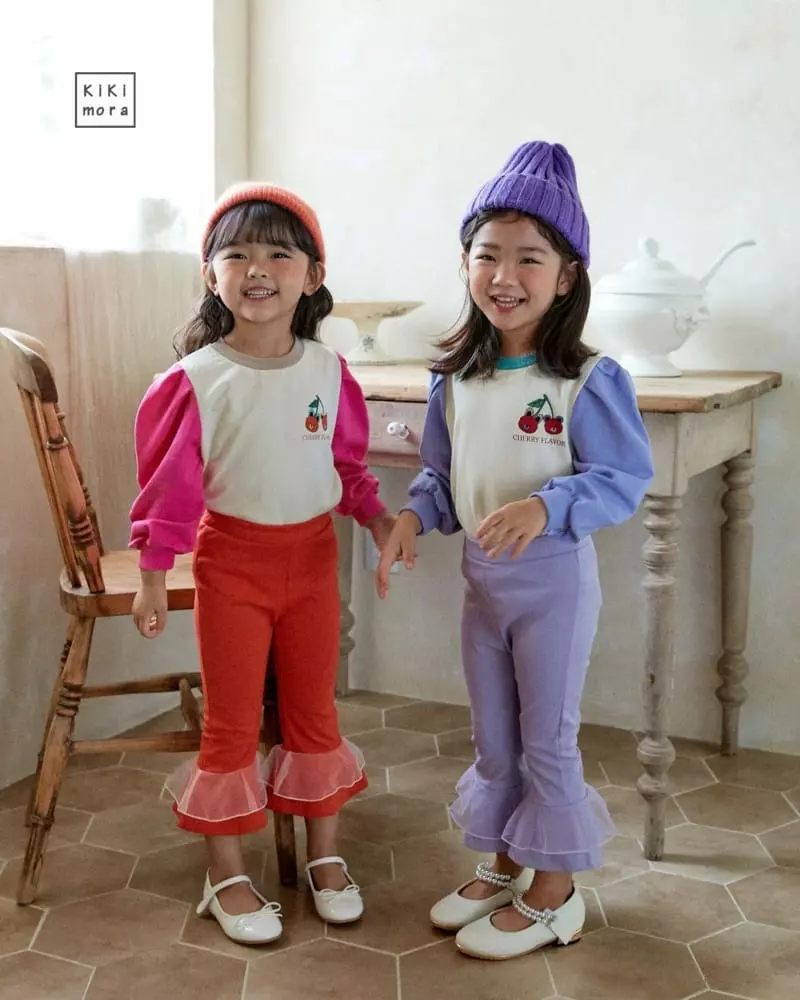 Kikimora - Korean Children Fashion - #designkidswear - Cherry Color Tee - 9