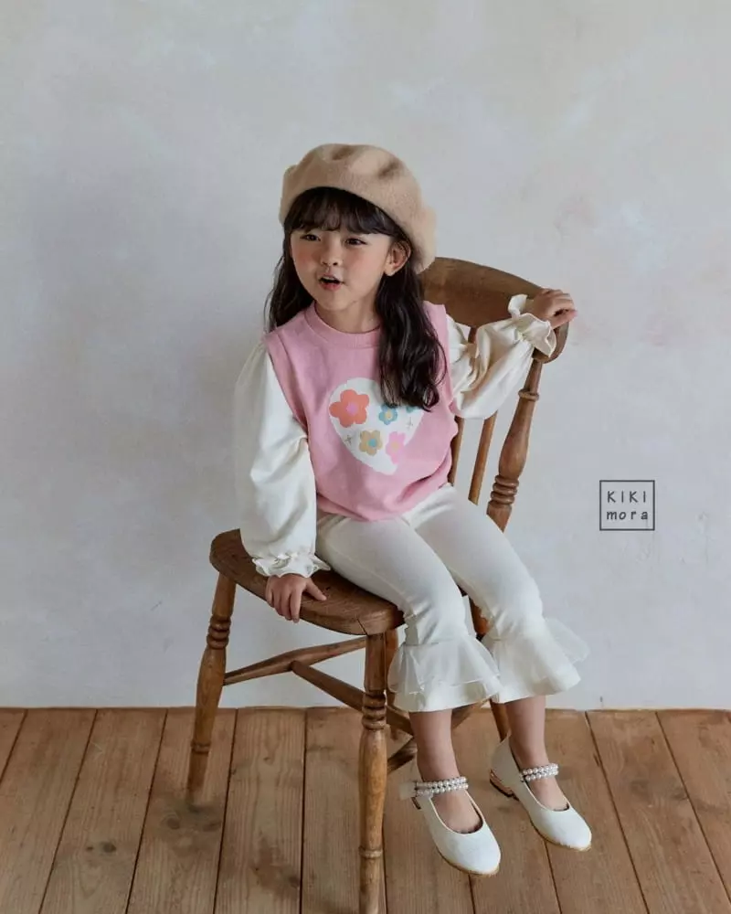 Kikimora - Korean Children Fashion - #fashionkids - Heart Daisy Tee - 2