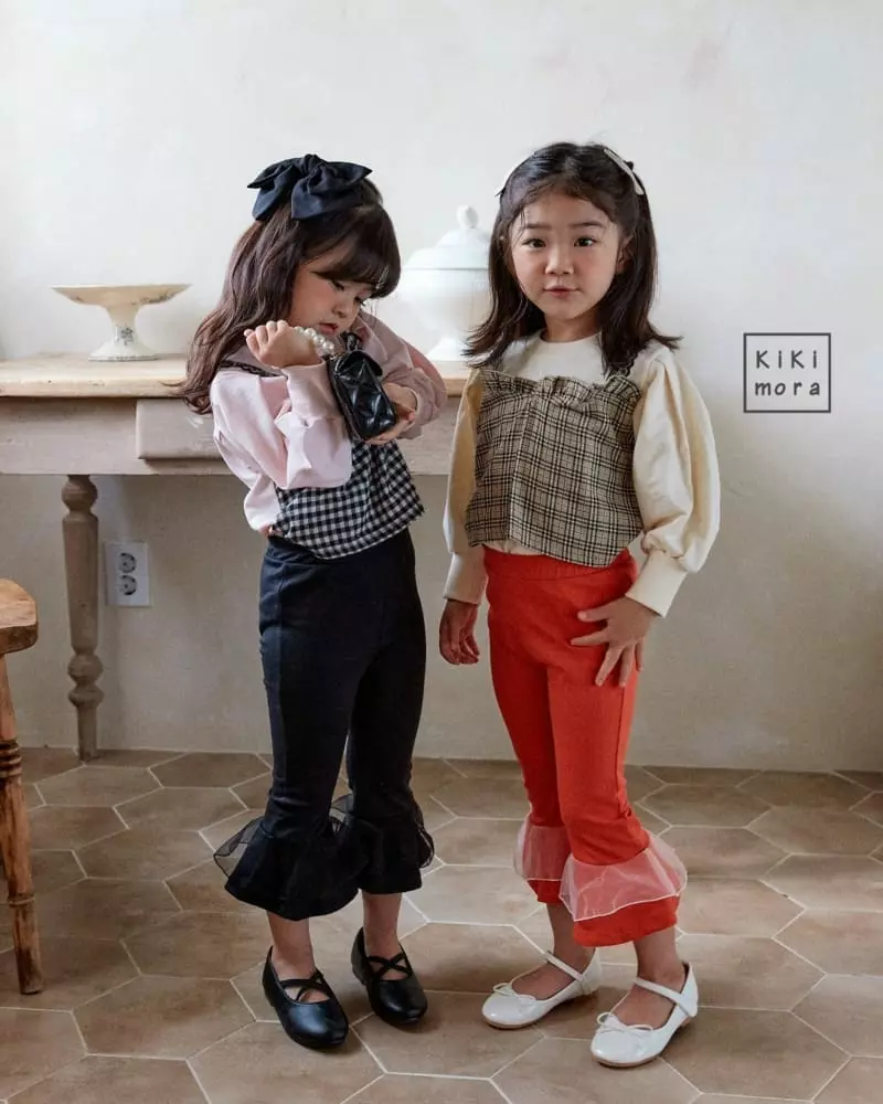 Kikimora - Korean Children Fashion - #kidsshorts - Check Bustier - 6