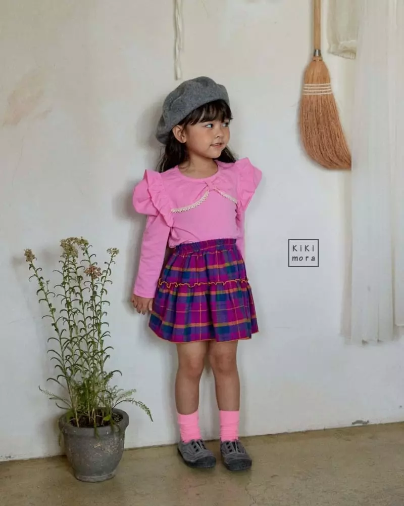 Kikimora - Korean Children Fashion - #kidsstore - Mini Check Skirt - 11