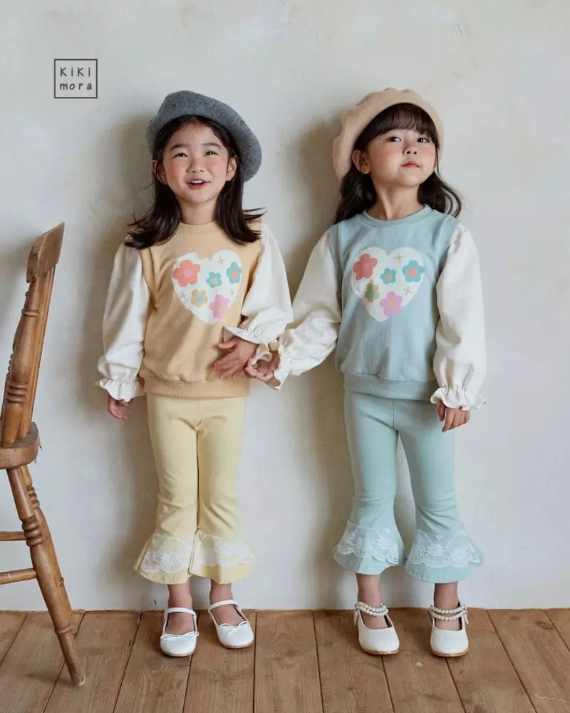 Kikimora - Korean Children Fashion - #kidsshorts - Heart Daisy Tee - 4