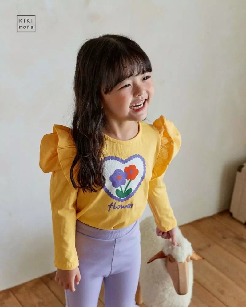Kikimora - Korean Children Fashion - #littlefashionista - Heart Frill tee - 2