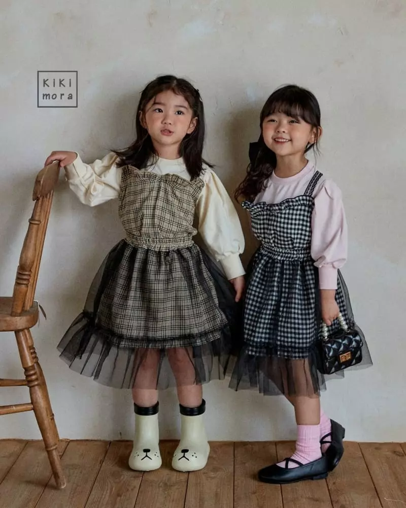 Kikimora - Korean Children Fashion - #littlefashionista - Check Sha Skirt - 12