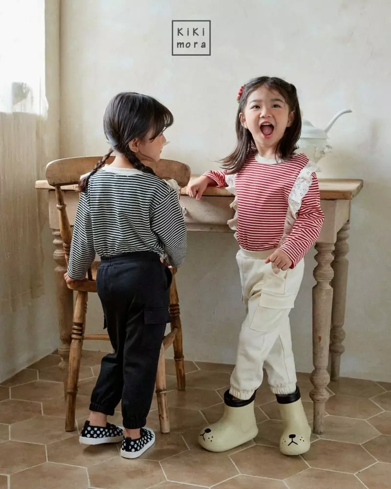 Kikimora - Korean Children Fashion - #littlefashionista - Sltripes Lace Tee - 9