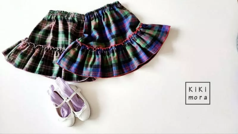 Kikimora - Korean Children Fashion - #magicofchildhood - Long Check Skirt - 2