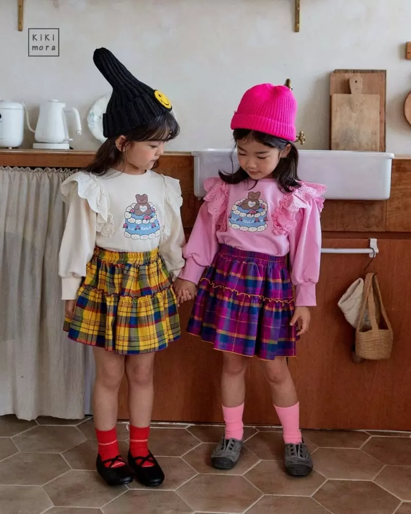 Kikimora - Korean Children Fashion - #minifashionista - Cake Bear Lace Tee