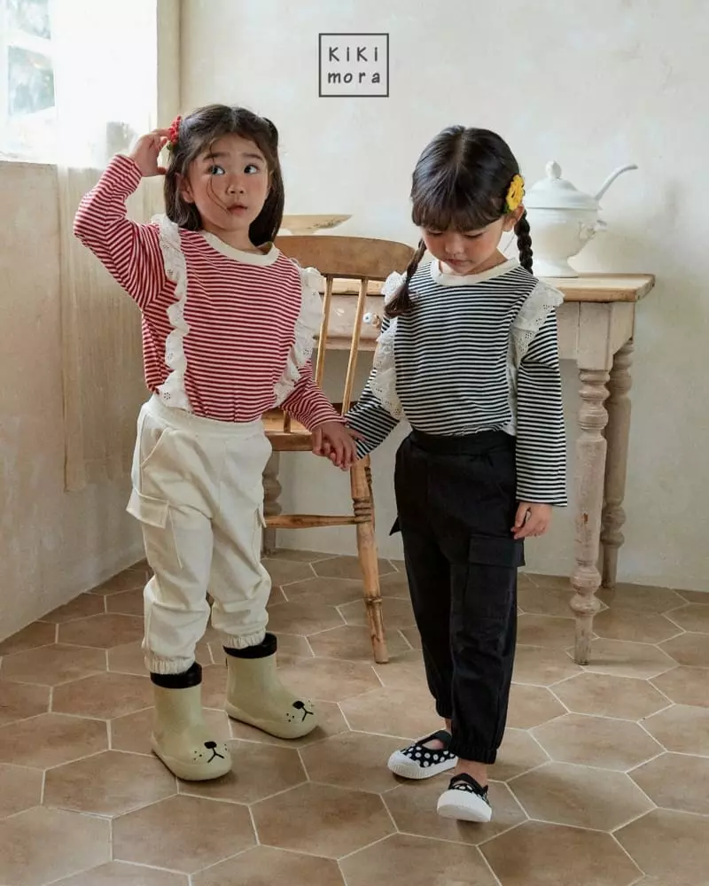 Kikimora - Korean Children Fashion - #minifashionista - Sltripes Lace Tee - 11