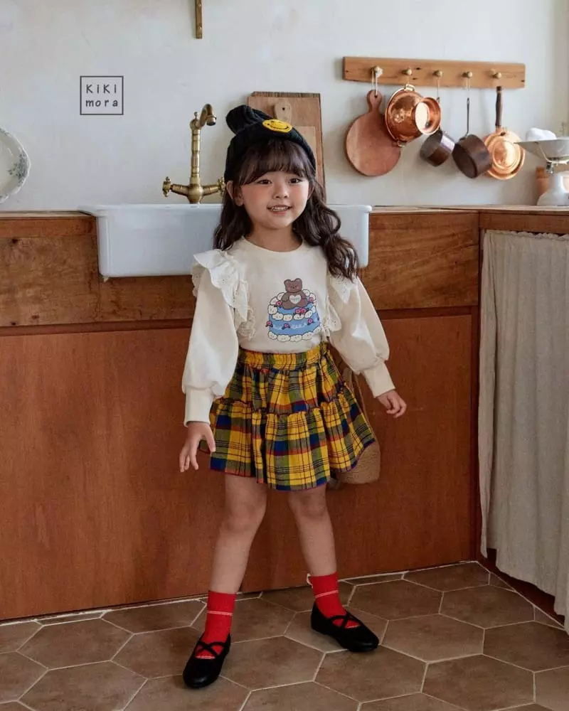 Kikimora - Korean Children Fashion - #prettylittlegirls - Cake Bear Lace Tee - 2