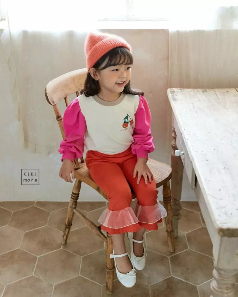 Kikimora - Korean Children Fashion - #stylishchildhood - Cherry Color Tee - 6