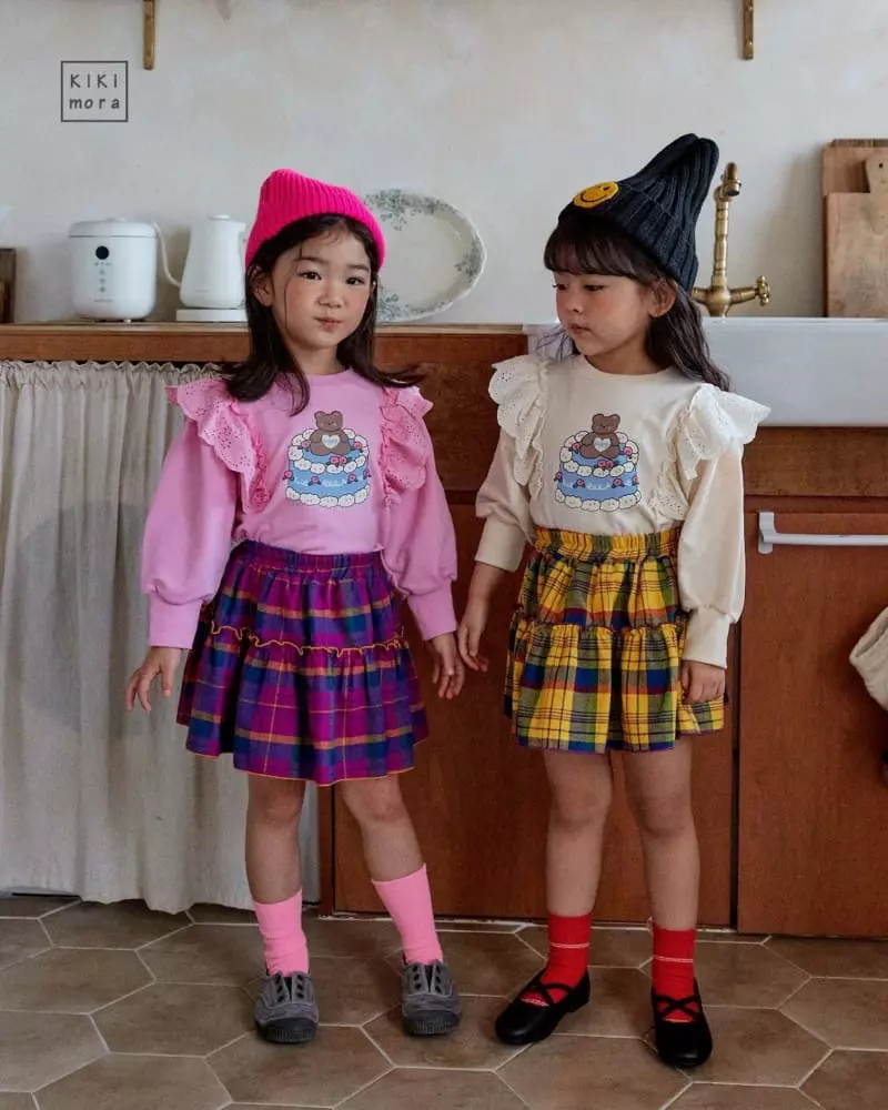 Kikimora - Korean Children Fashion - #todddlerfashion - Cake Bear Lace Tee - 3