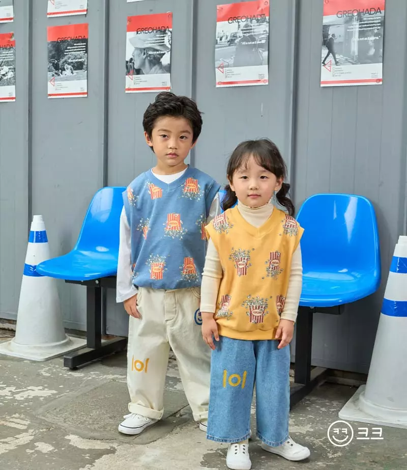 Kk - Korean Children Fashion - #Kfashion4kids - Popcorn Vest - 5