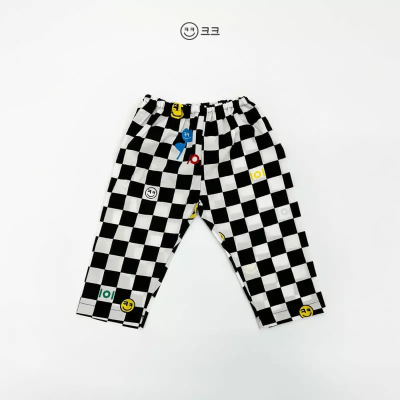 Kk - Korean Children Fashion - #childofig - Smile Checker Board Easywear - 7