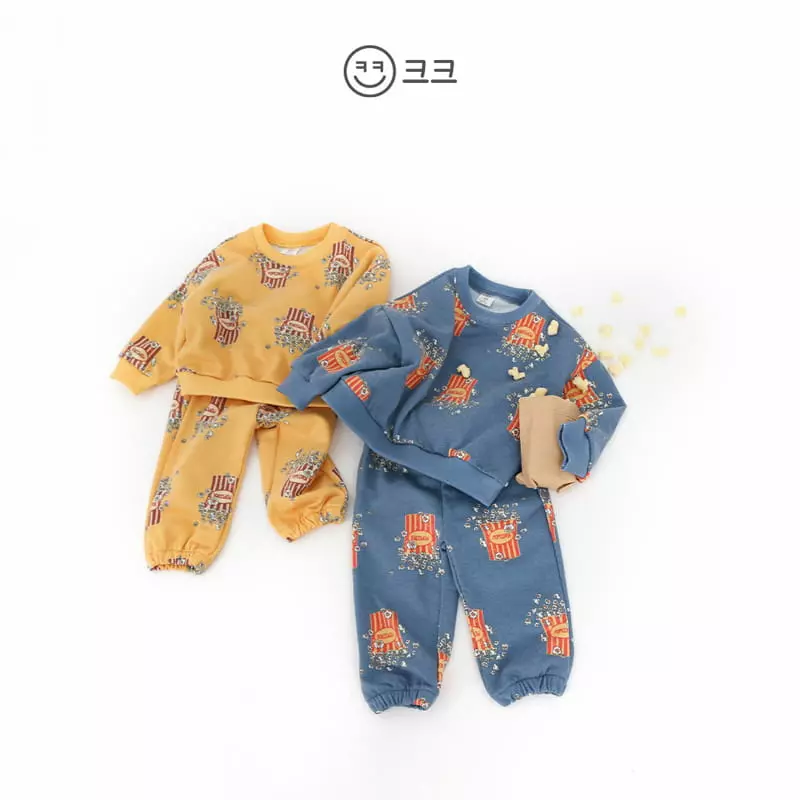 Kk - Korean Children Fashion - #childofig - Popcorn Top Bottom Set - 12
