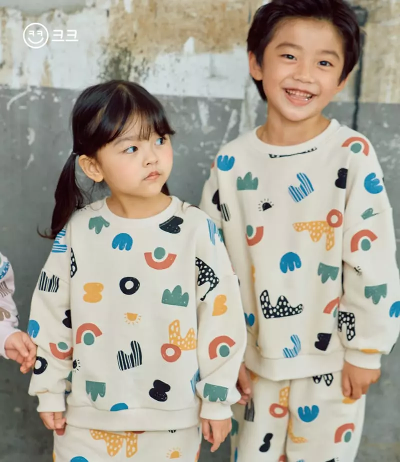 Kk - Korean Children Fashion - #childofig - Square Top Bottom Set - 11