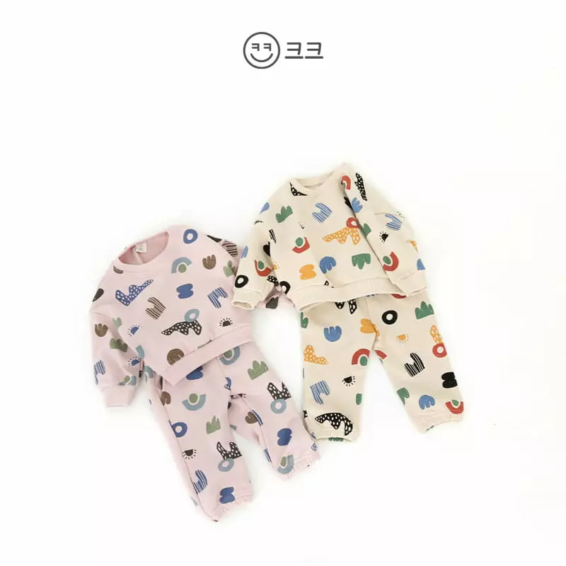 Kk - Korean Children Fashion - #childrensboutique - Square Top Bottom Set - 12