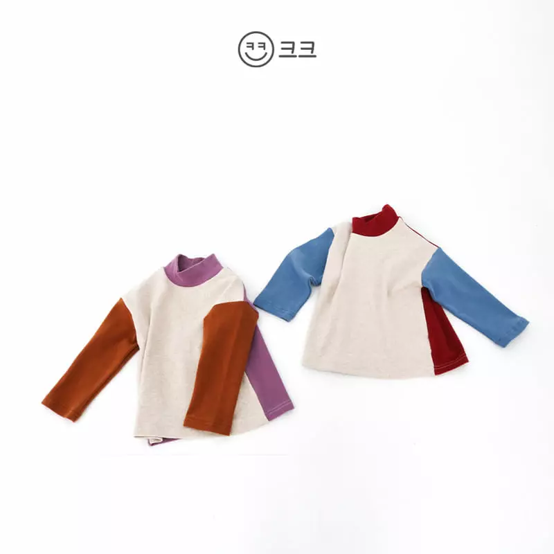 Kk - Korean Children Fashion - #designkidswear - Color Turtleneck Tee