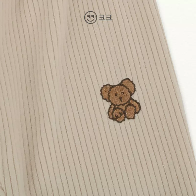 Kk - Korean Children Fashion - #discoveringself - Teddy Embroidery Pants - 12