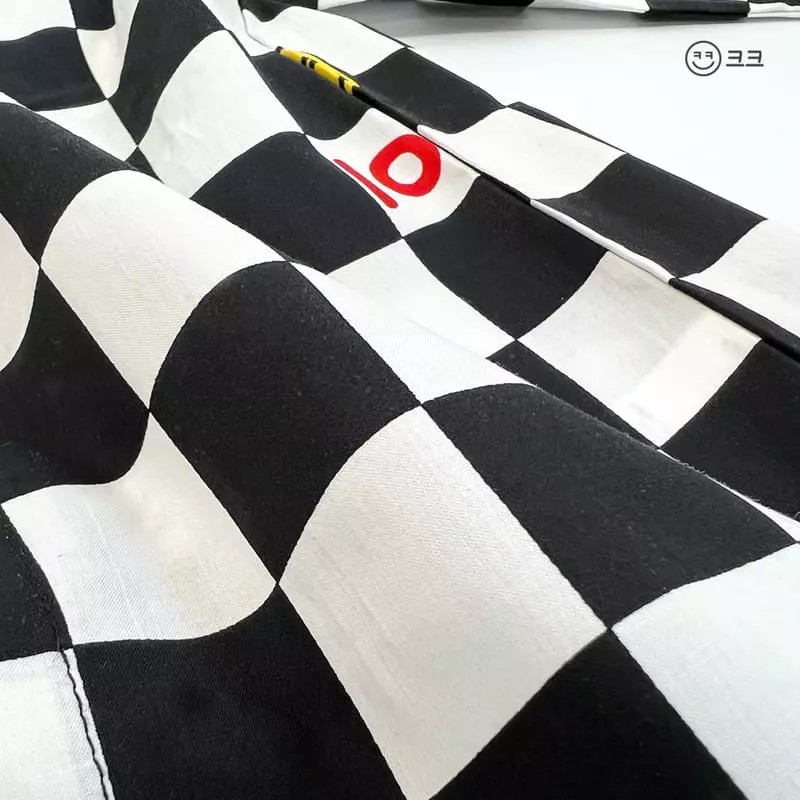Kk - Korean Children Fashion - #fashionkids - Smile Checker Board Easywear - 11