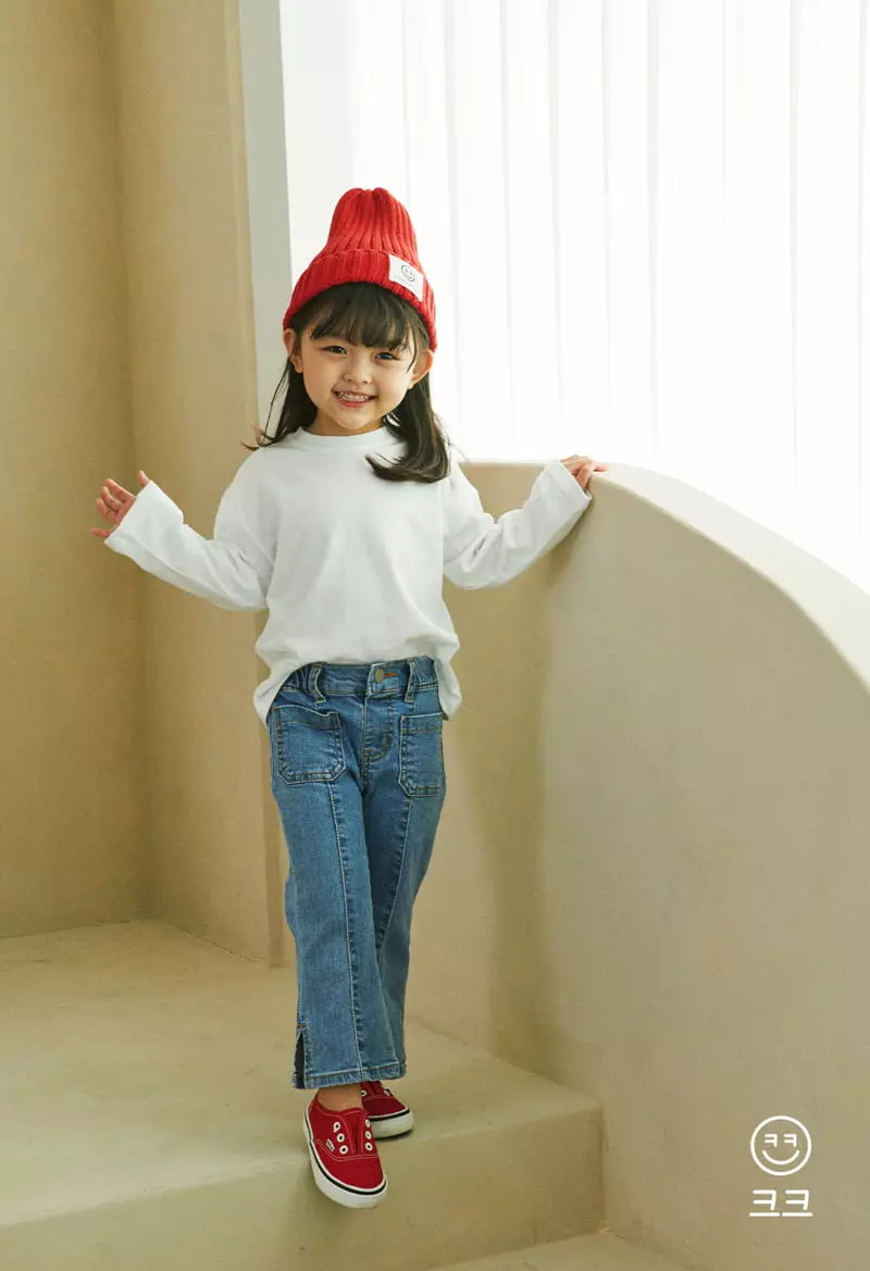 Kk - Korean Children Fashion - #fashionkids - Banding Bootscut Jeans - 10