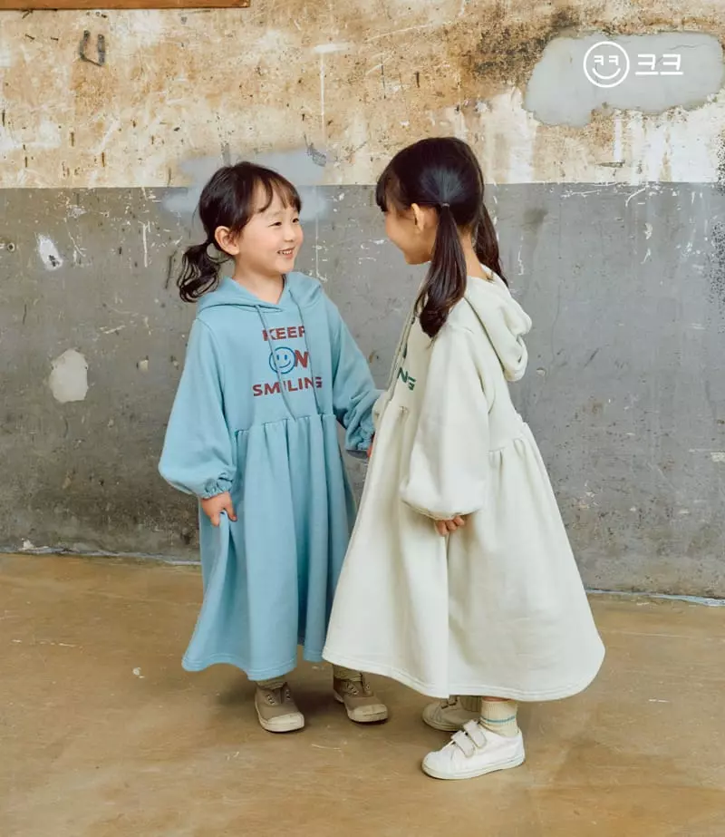 Kk - Korean Children Fashion - #kidsshorts - Smile Hoody One-piece - 7