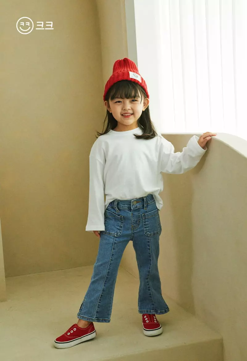 Kk - Korean Children Fashion - #kidsshorts - Banding Bootscut Jeans - 11