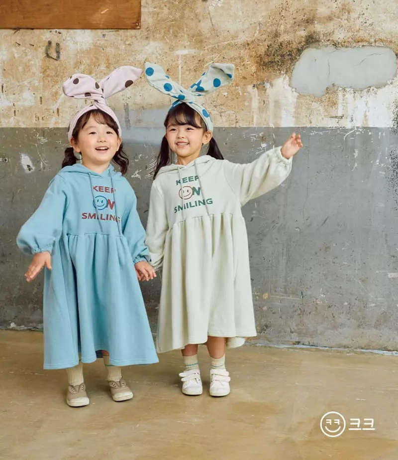Kk - Korean Children Fashion - #kidsstore - Smile Hoody One-piece - 8