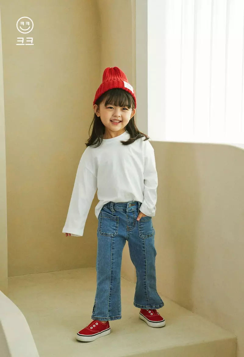Kk - Korean Children Fashion - #kidsstore - Banding Bootscut Jeans - 12