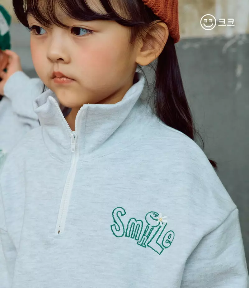 Kk - Korean Children Fashion - #kidsstore - Smile Embroidery Top Bottom Set - 9
