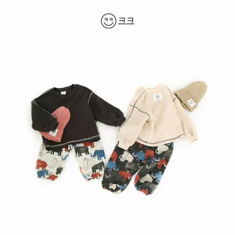Kk - Korean Children Fashion - #kidzfashiontrend - Elephant Jogger Pants - 8