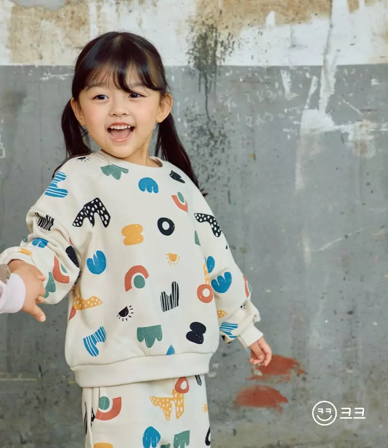 Kk - Korean Children Fashion - #kidzfashiontrend - Square Top Bottom Set - 2
