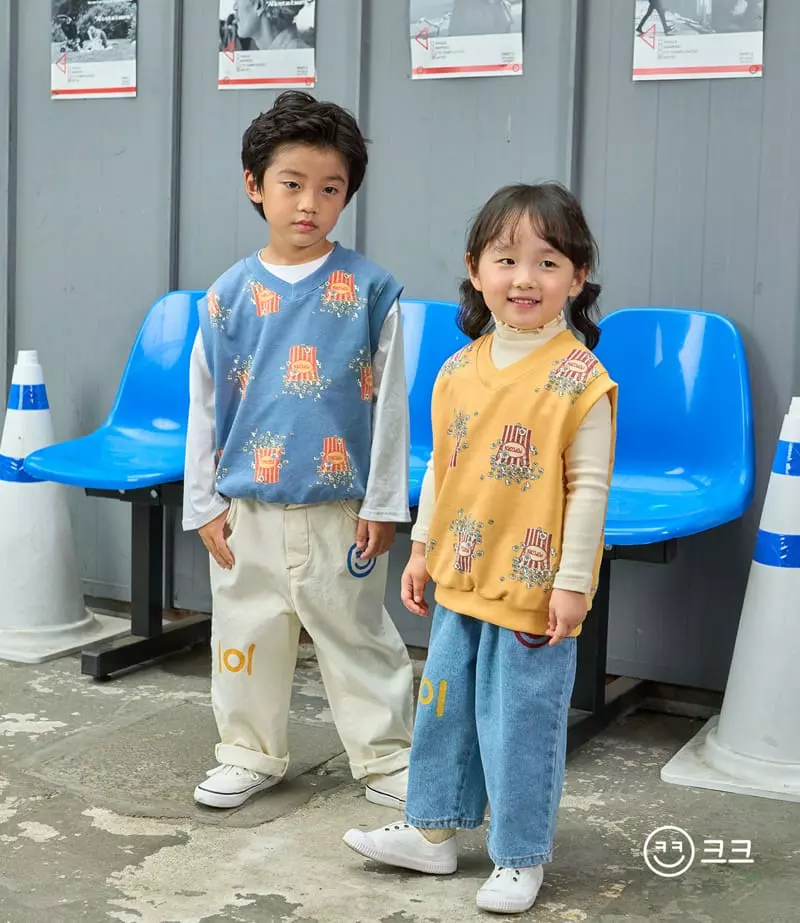 Kk - Korean Children Fashion - #littlefashionista - Popcorn Vest - 6