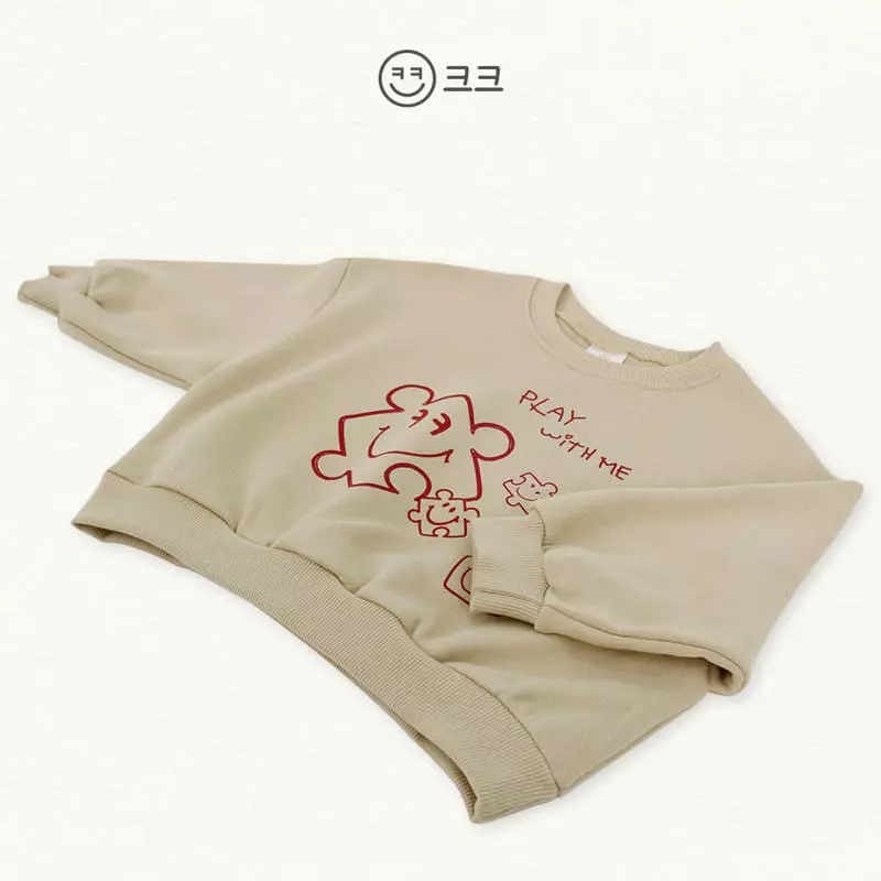 Kk - Korean Children Fashion - #littlefashionista - Puzzle Sweatshirt - 4