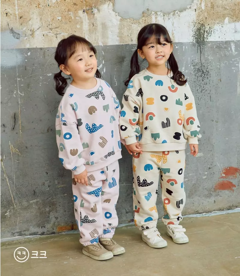 Kk - Korean Children Fashion - #magicofchildhood - Square Top Bottom Set - 5