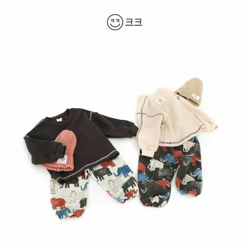 Kk - Korean Children Fashion - #minifashionista - Elephant Jogger Pants - 12