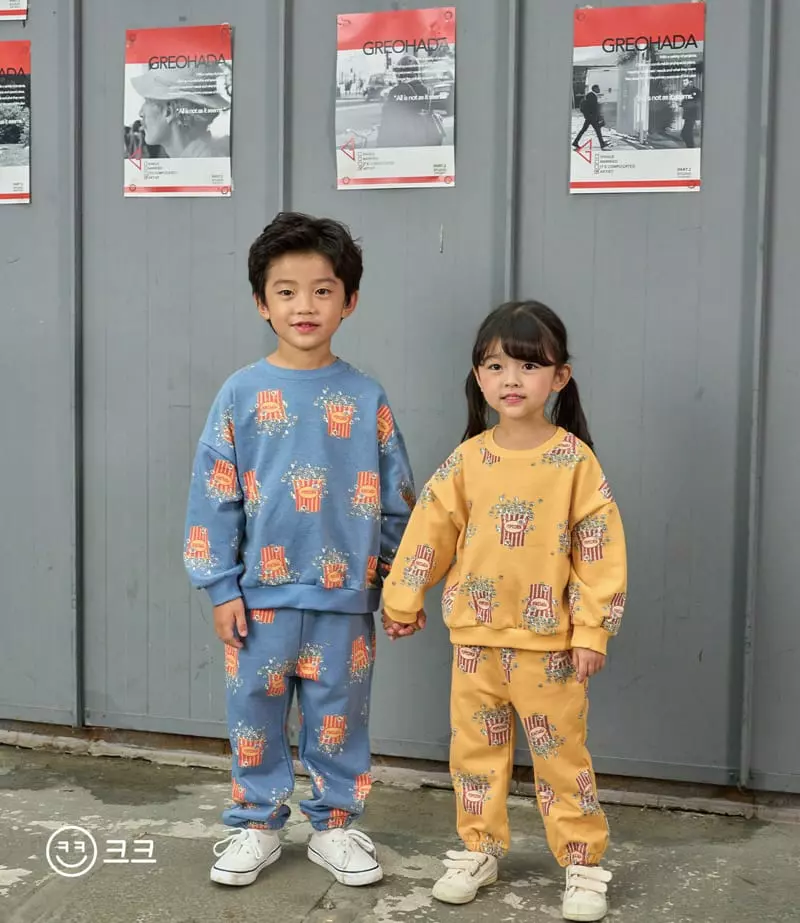 Kk - Korean Children Fashion - #stylishchildhood - Popcorn Top Bottom Set - 11