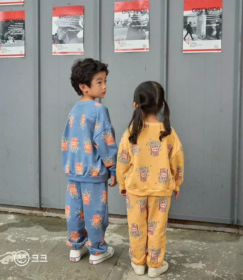 Kk - Korean Children Fashion - #todddlerfashion - Popcorn Top Bottom Set - 9