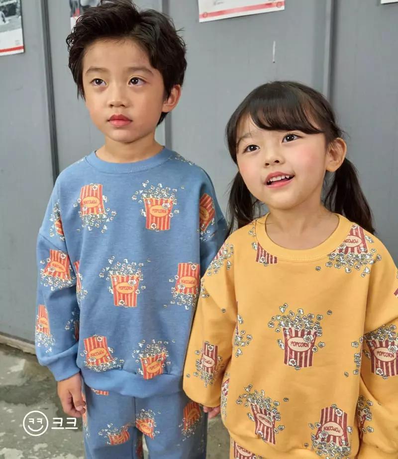 Kk - Korean Children Fashion - #toddlerclothing - Popcorn Top Bottom Set - 10